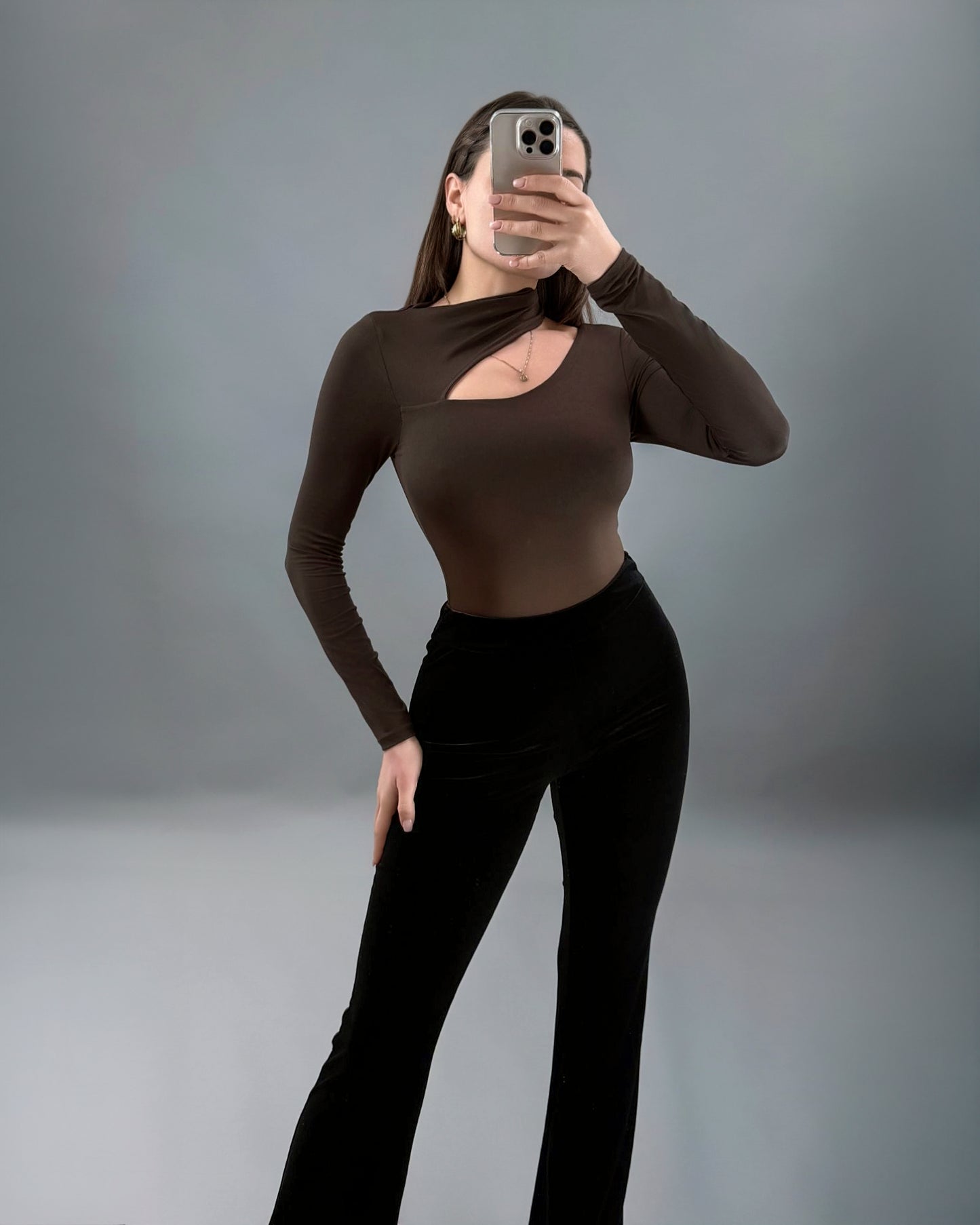 Sassy Shoulder Cut-Out Bodysuit